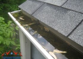 clogged gutter